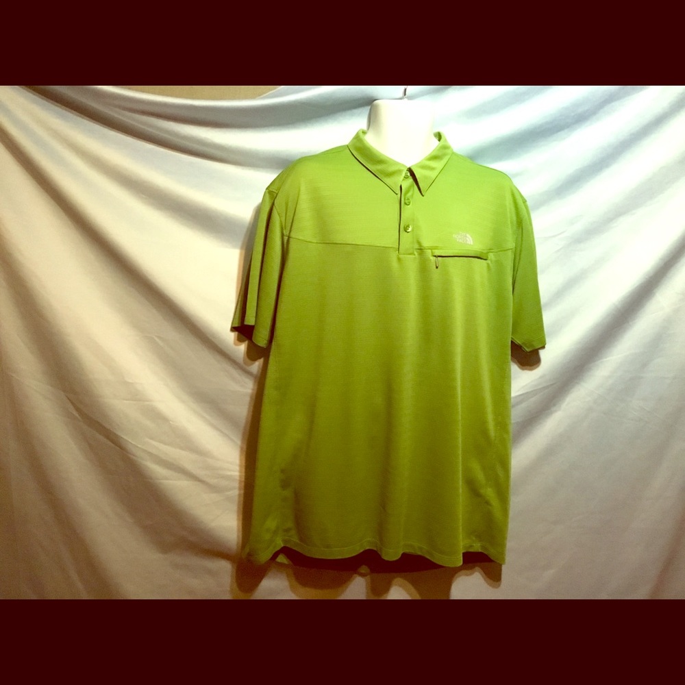 The North Face polo shirt lime green
